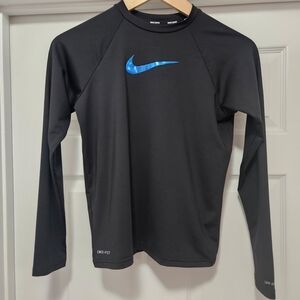 Nike Kids Black Swim Shirt